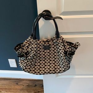 Kate Spade Black and White Spade Shoulder Bag